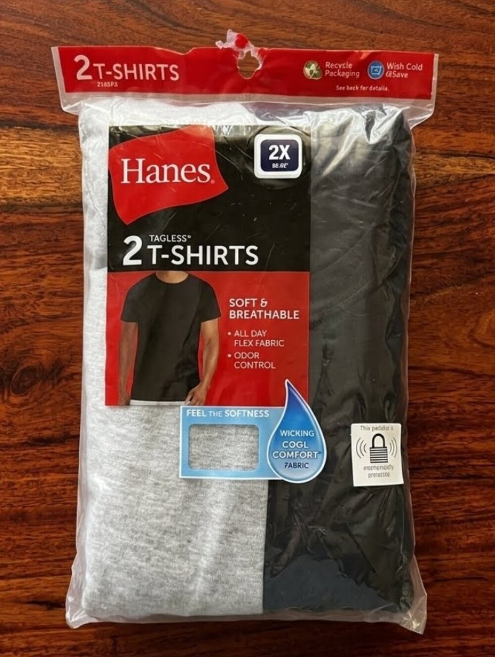 2 Pack Crew Neck Tee Shirts